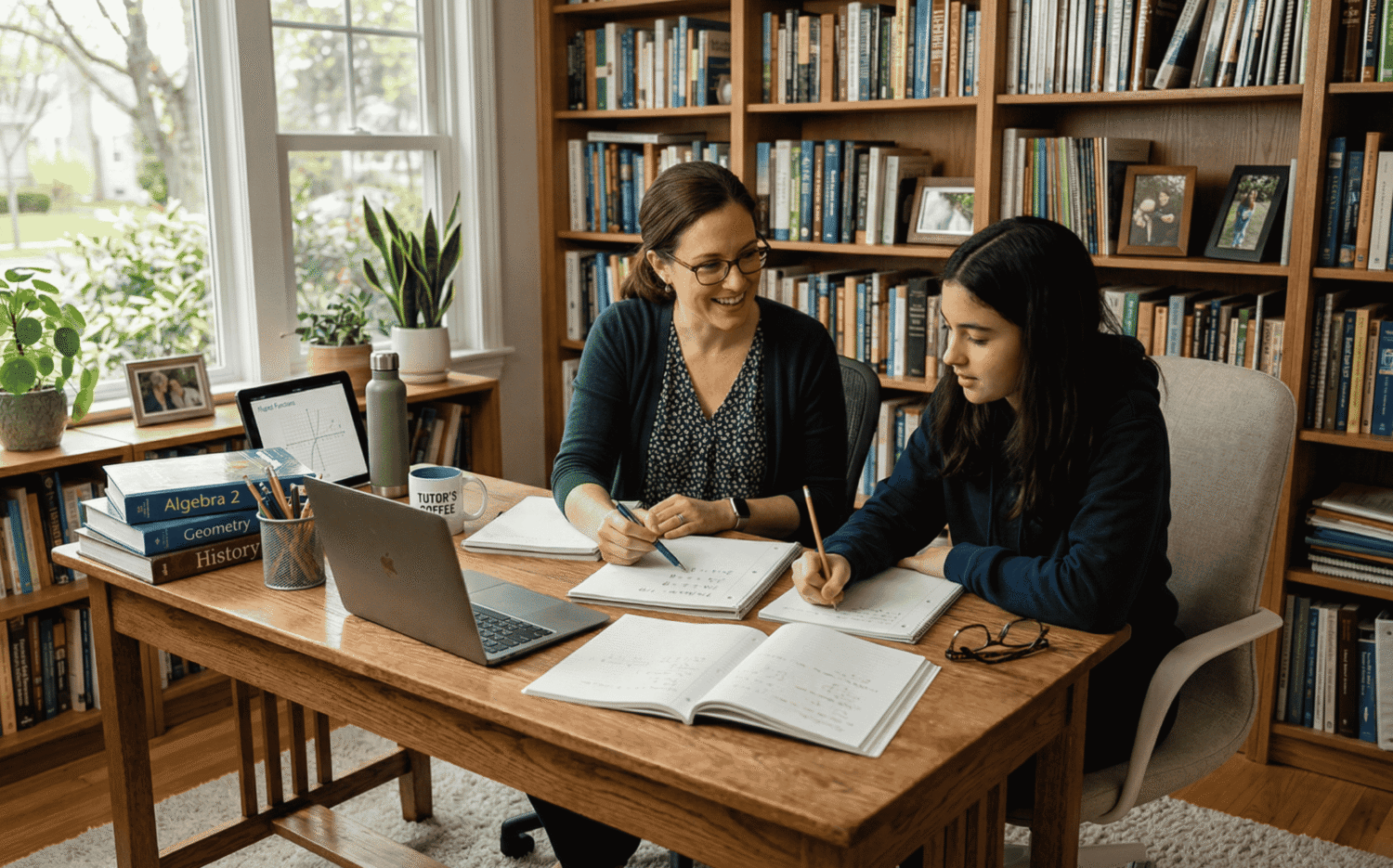 Students receiving tutoring at East Coast Scholars Farmingdale NY office
